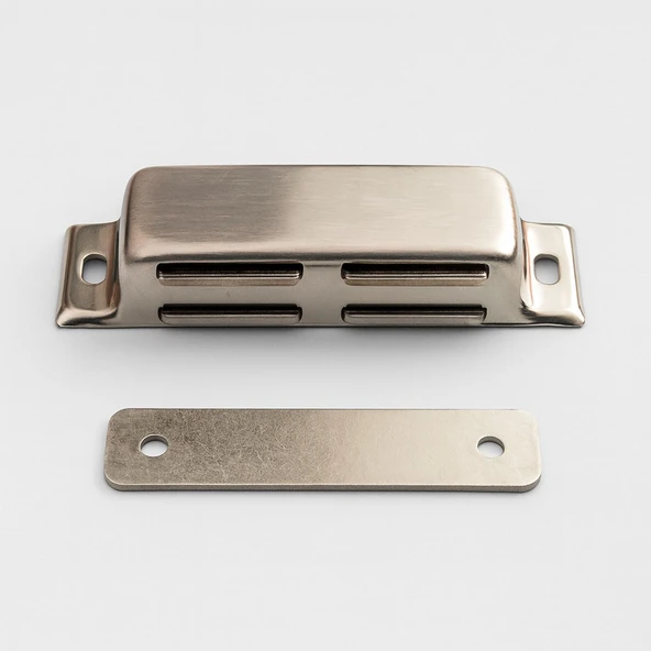 Mıknatıslı Çıt Çıt 8,5 Cm Paslanmaz Metal Kapak Tutucu Dolap Çekmece Kapatma Mekanizması ürün görseli 1