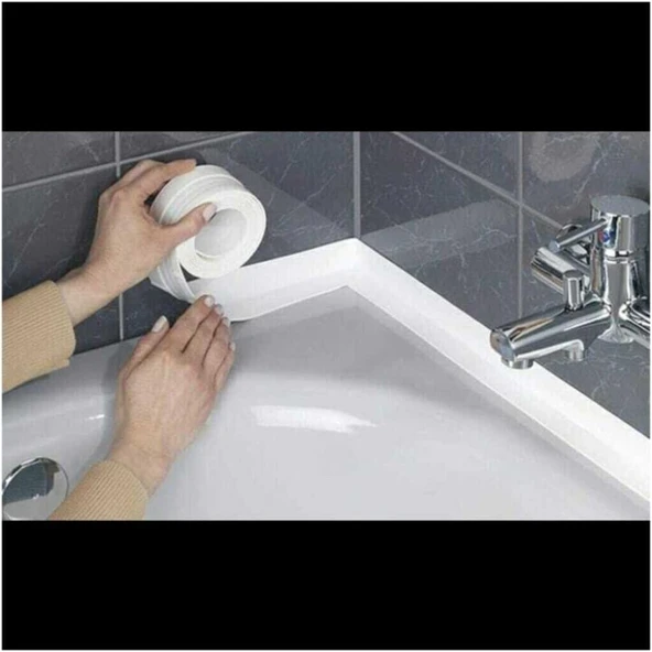 Mobee Chermik Su Sızdırmaz Bant Lavabo Küvet Kenar Bandı Küvet Duş.(A+A Kalite ürün görseli 1
