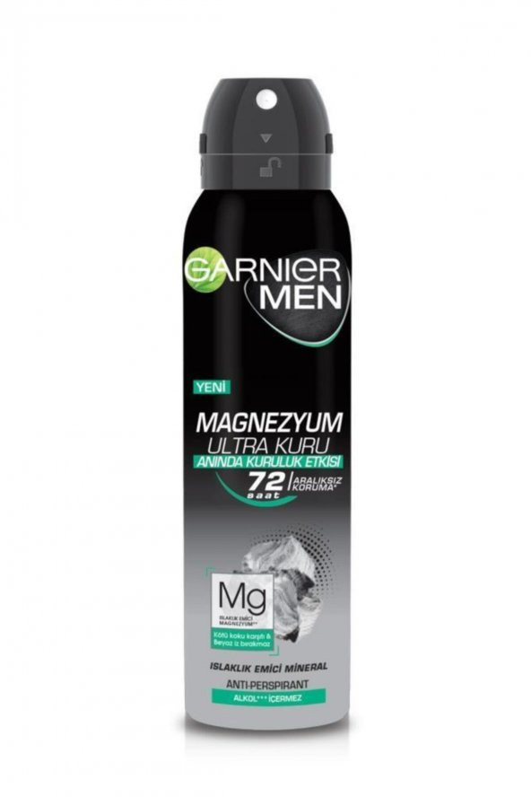 Garnıer Men Deodorant 150ml Magnezyum Ultra Kuu ürün görseli 1