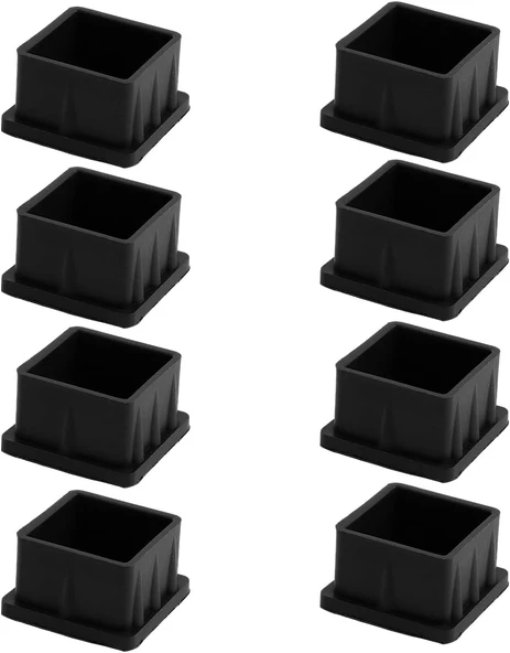 Masa Sandalye Sehpa Ayak Tapası Kare Tıpa Papuç Takoz 40 Mm X 40 Mm Parke Zemin Koruyucu 8 Adet ürün görseli 1