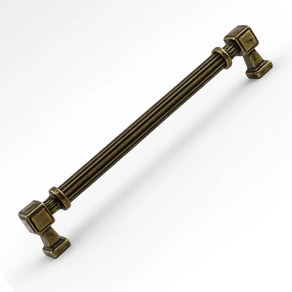 Talas 224 Mm Çizgili Antik Sarı Metal Kulp Mobilya Çekmece Mutfak Dolabı Dolap Kulpları Kulb 22.4 Cm ürün görseli 1