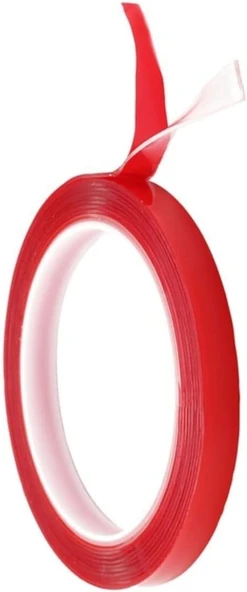 Luti Şeffaf Silikonlu Çift Taraflı Montaj Bantı Oto Ev Ofis Araba Tüm Yüzeylerde 10Mm Genişlik 5 Metre Uzunluk ürün görseli 1