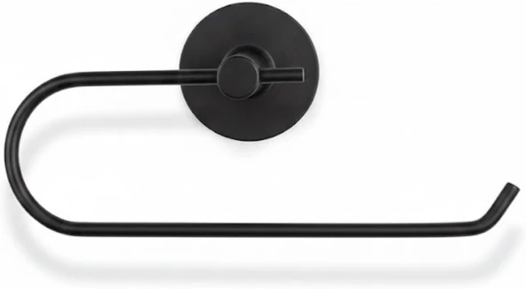 Mat Siyah Kağıt Havluluk – Duvara Monte Metal Tuvalet Kağıdı, Kağıt Havlu Askısı 25 Cm, Güçlü Yapışkanlı Duvara Montaj ürün görseli 1