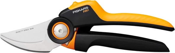 Fiskars Bypass L Bahçe Makası, X Serisi Powergear, P961, Döner Sap, Taze Dallar Için, Yapışmaz Kaplama, Paslanmaz Çelik Bıçaklar, Uzunluk: 22,2 Cm, Siyah/Turuncu, 1057175 ürün görseli 1