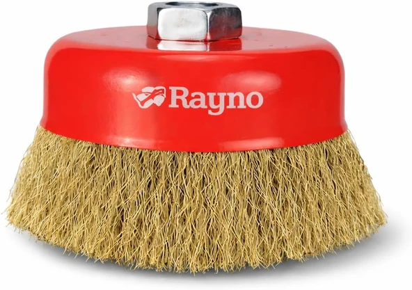 Rayno Saçaklı Çanak Fırça – Profesyonel Tel Fırça – Pas, Boya Çapak Temizleme – Spiral Taşlama Uyumlu (85 Mm) ürün görseli 1