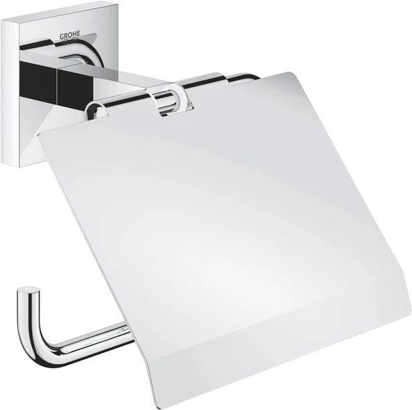 Grohe Start Cube Quickfix Tuvalet Kağıtlığı (Kapaklı), Duş, Banyo Aksesuarları, Krom, 41102000 ürün görseli 1