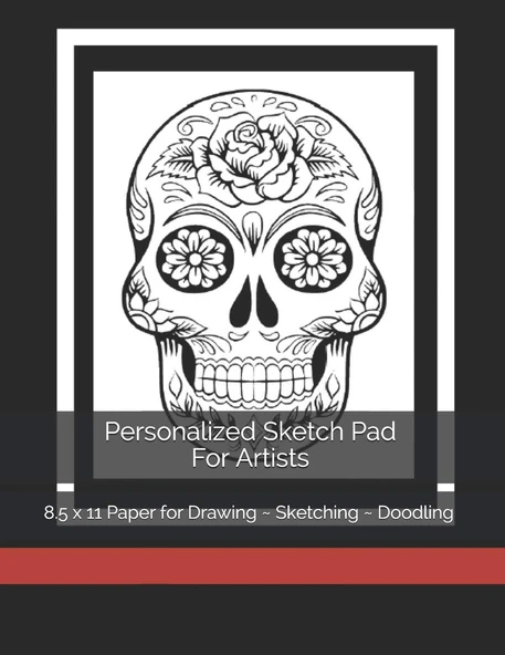 Personalized Sketch Pad For Artists: 8.5 X 11 Paper For Drawing ~ Sketching ~ Doodling ürün görseli 1