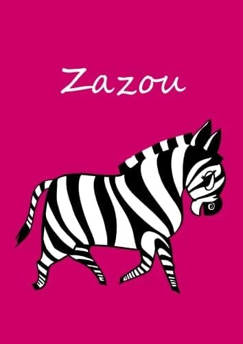 Zazou: Personalisiertes Malbuch / Notizbuch / Tagebuch - Zebra - A4 - Blanko ürün görseli 1