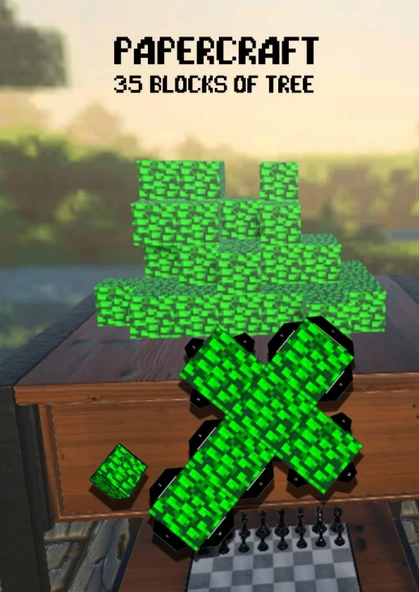 Papercraft 35 Blocks Of Tree ürün görseli 1