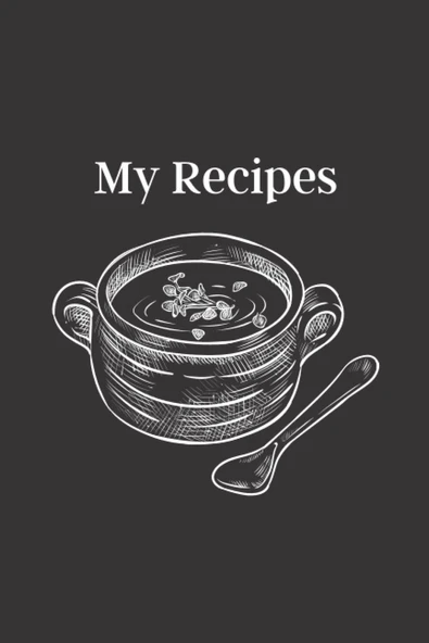 Black 6" X 9" Recipe Book With 160 Pages ürün görseli 1