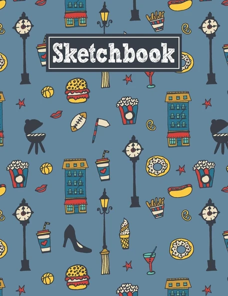 Sketchbook: 8.5 X 11 Notebook For Creative Drawing And Sketching Activities With City Life Themed Cover ürün görseli 1