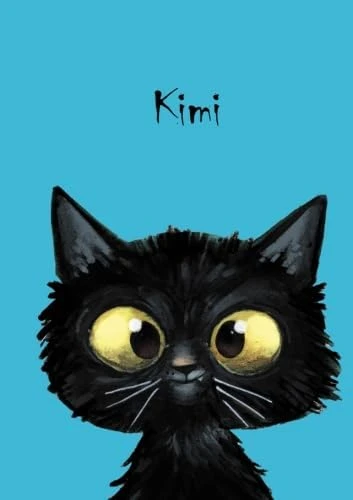 Kimi: Personalisiertes Notizbuch, Din A5, 80 Blanko Seiten Mit Kleiner Katze Auf Jeder Rechten Unteren Seite. Durch Vornamen Auf Dem Cover, Eine ... Coverfinish. Über 2500 Namen Bereits Verf ürün görseli 1