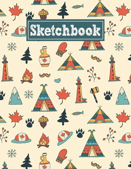 Sketchbook: 8.5 X 11 Notebook For Creative Drawing And Sketching Activities With Canada Themed Cover ürün görseli 1