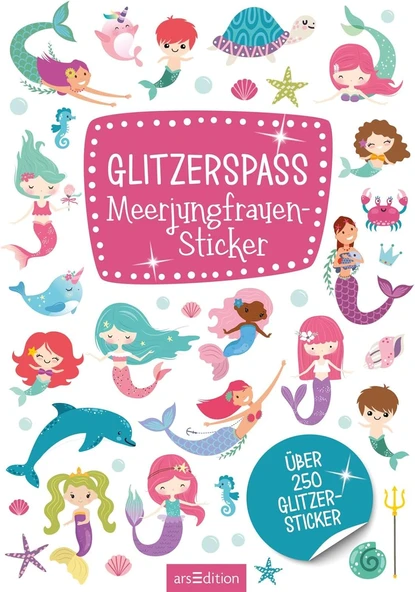 Metallic- Und Glitzerspaß: Glitzerspaß Meerjungfrauen-Sticker: Über 250 Glitzersticker ürün görseli 1