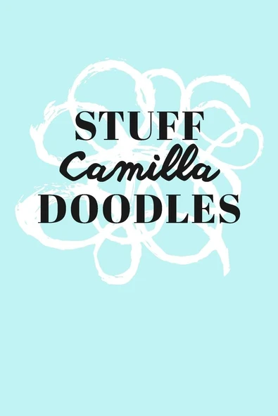 Stuff Camilla Doodles: Personalized Teal Doodle Sketchbook (6 X 9 Inch) With 110 Blank Dot Grid Pages Inside. ürün görseli 1