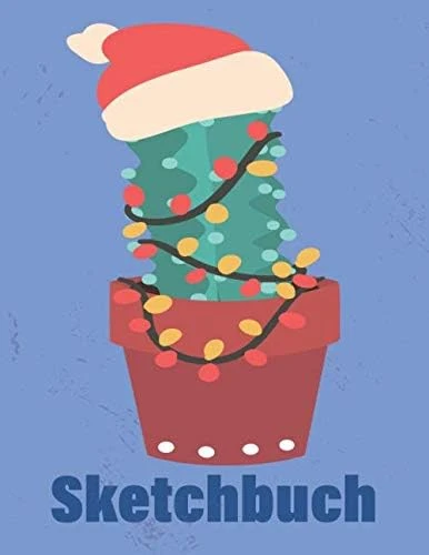 Sketchbuch: Kaktus Heft Mit Den Blanko Seiten Für Skizzen Zeichnen Und Malen - Tolles Adventsgeschenk ürün görseli 1