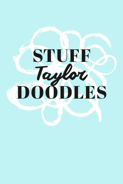 Stuff Taylor Doodles: Personalized Teal Doodle Sketchbook (6 X 9 Inch) With 110 Blank Dot Grid Pages Inside. ürün görseli 1