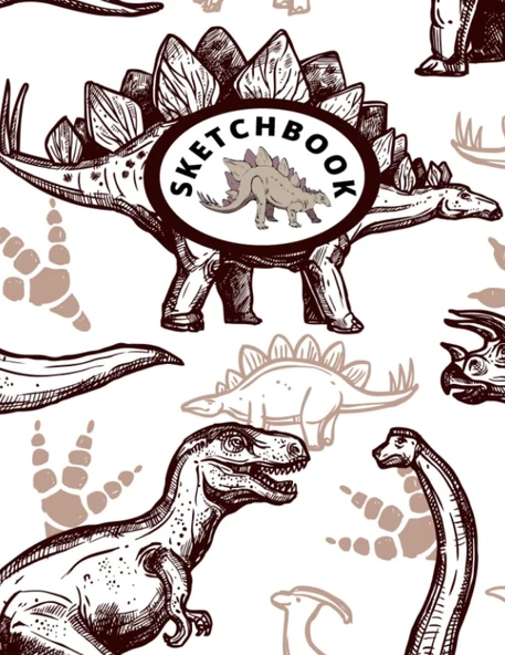 Independently Published Dinosaur Sketchbook: Drawing Book 8.5" X 11" ürün görseli 1