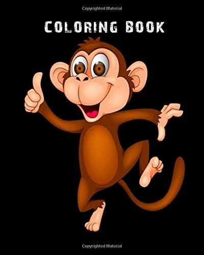 Coloring Book: Funny Cartoon Monkey With Like - 59 Pages - 8 X 10 Inches ürün görseli 1