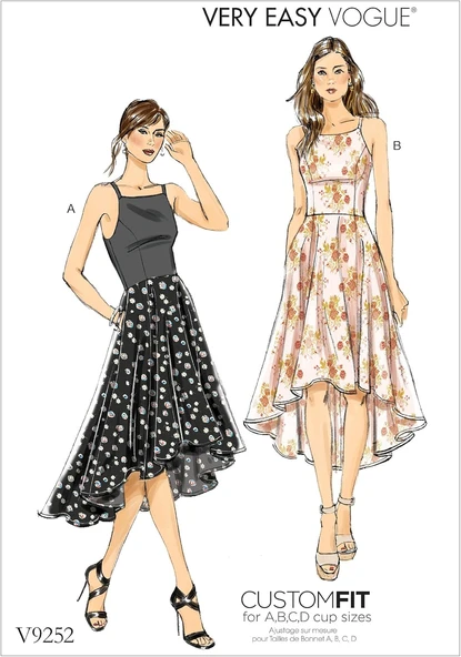 Vogue Patterns Kesim Örneği Elbise, Çok Renkli, Beden 6 – 14 ürün görseli 1
