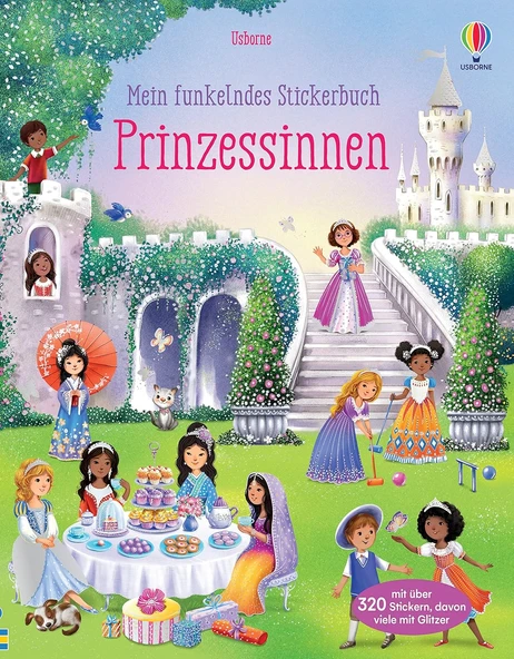 Mein Funkelndes Stickerbuch: Prinzessinnen: Stickerheft Mit Über 320 Stickern – Königliches Stickervergnügen Ab 5 Jahren (Meine Funkelnden Stickerbücher) ürün görseli 1
