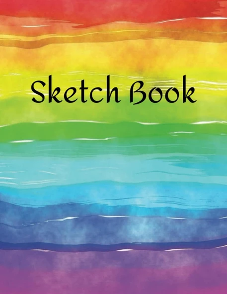 Sketch Book - Rainbow - Artists, Doodling, Sketching, Drawing, Writing - Great Gift! 120 Pages, 8.5 X 11 ürün görseli 1