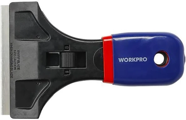 Workpro Wp219007 Kazıma Bıçağı, 90Mm, Geri Çekilebilir, Çelik Bıçak, Kauçuk Saplı ürün görseli 1