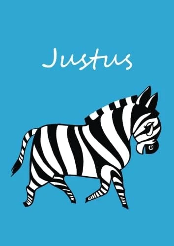 Malbuch / Notizbuch / Tagebuch - Justus: Din A4 - Blanko - Zebra ürün görseli 1