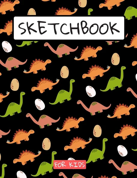 Sketchbook For Kids: Drawing Pad For Kids / Dinosaurs Lovers Childrens Sketch Book / Large Sketch Book Drawing, Writing, Doodling Paper Drawing Paper ürün görseli 1