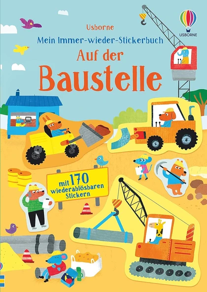 Mein Immer-Wieder-Stickerbuch: Auf Der Baustelle: Mit 170 Wiederablösbaren Stickern (Meine Immer-Wieder-Stickerbücher) ürün görseli 1