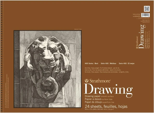 Strathmore (400-107 400 Serisi Çizim, Pürüzsüz Yüzey, 14X17, Beyaz ürün görseli 1
