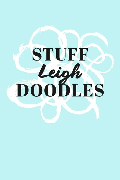 Stuff Leigh Doodles: Personalized Teal Doodle Sketchbook (6 X 9 Inch) With 110 Blank Dot Grid Pages Inside. ürün görseli 1