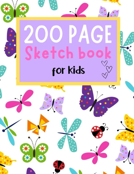 Sketch Book For Kids: Large 8.5X11 200 Page Sketch Pad For Doodling, Drawing And Coloring, And Hours Of Fun! ürün görseli 1