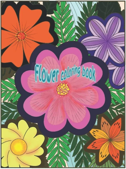 Flower Coloring Book: Relax With 50 Floral Patterns, Size 8.5*11 Inches, Large, Comfortable For The Eyes. ürün görseli 1