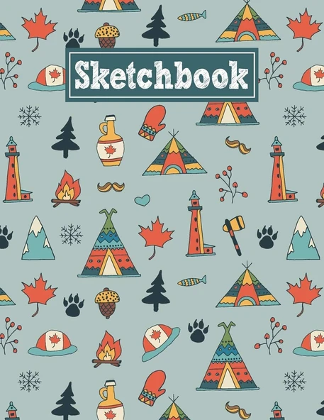Sketchbook: 8.5 X 11 Notebook For Creative Drawing And Sketching Activities With Canada Themed Cover ürün görseli 1