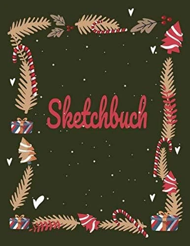 Sketchbuch: Rahmen Heft Mit Den Blanko Seiten Für Skizzen Zeichnen Und Malen - Tolles Adventsgeschenk ürün görseli 1