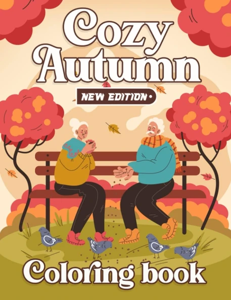 Independently Published Autumn Gifts For Women: Cozy Autumn Coloring Pages With Relaxing Fall Scenes, Cute Animals, Halloween Pumpkins. Perfect Gift To Have Fun And Relaxation For Kids, Adults, Men & ürün görseli 1