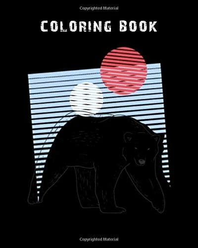 Coloring Book: Cool Bear - 150 Pages - 8 X 10 Inches ürün görseli 1