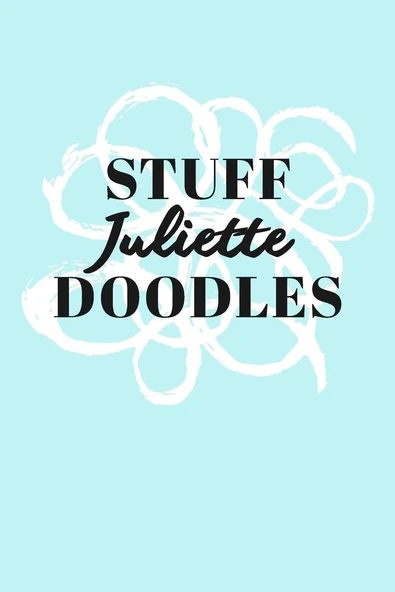 Personalized Teal Doodle Sketchbook (6 X 9 Inch) With 110 Blank Dot Grid Pages Inside. ürün görseli 1