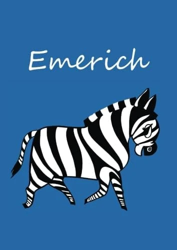 Emerich: Individualisiertes Malbuch / Notizbuch / Tagebuch - Zebra - A4 - Blanko ürün görseli 1