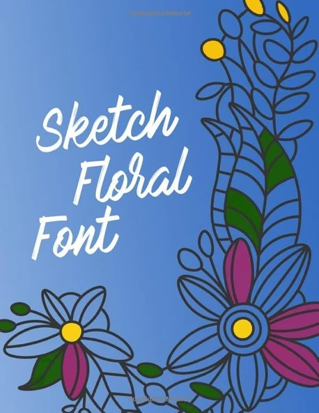 Sketch Floral Font ürün görseli 1