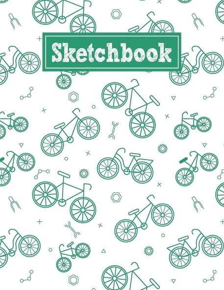Sketchbook: 8.5 X 11 Notebook For Creative Drawing And Sketching Activities With Unique Bicycle Themed Cover ürün görseli 1