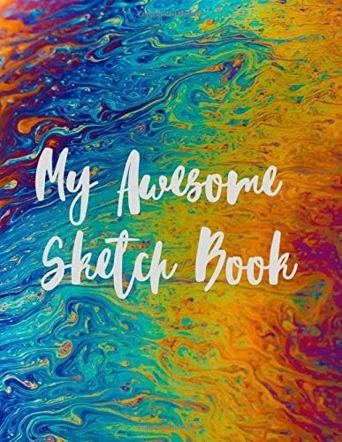 My Awesome Sketch Book: Galaxy Abstract Cover Notebook Sketch Book For Doodling, Sketching, Painting, 130 Pages, 8.5 X 11 Vol. 1 (Awesome Sketch Books, Band 1) ürün görseli 1
