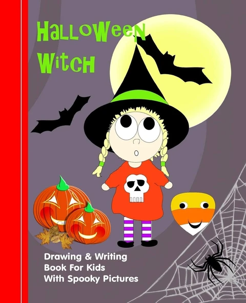 Halloween Witch: Kids Illustrated Writing Drawing Notebook (Halloween Celebration Supplies) ürün görseli 1