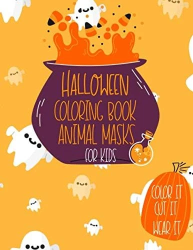 Halloween Coloring Book Animal For Kids: Size 8.5 X 11 In (21.59 X 27.94 Cm) 24 Coloring Book Pages ürün görseli 1
