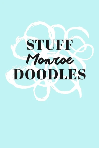 Stuff Monroe Doodles: Personalized Teal Doodle Sketchbook (6 X 9 Inch) With 110 Blank Dot Grid Pages Inside. ürün görseli 1