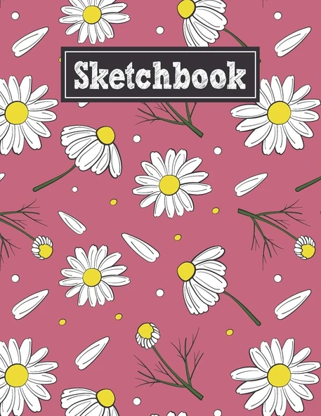 Sketchbook: 8.5 X 11 Notebook For Creative Drawing And Sketching Activities With Cute Chamomile Themed Cover ürün görseli 1