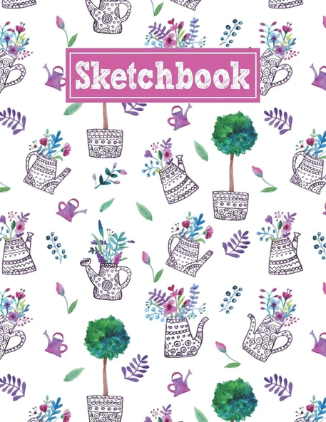 Sketchbook: 8.5 X 11 Notebook For Creative Drawing And Sketching Activities With Spring Garden Themed Cover ürün görseli 1
