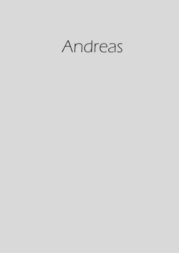 Andreas - Notizbuch / Tagebuch / Namensbuch: A4 - Blanko - Grey ürün görseli 1