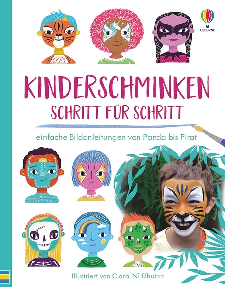 Kinderschminken - Schritt Für Schritt: Einfache Bildanleitungen Von Panda Bis Pirat ürün görseli 1